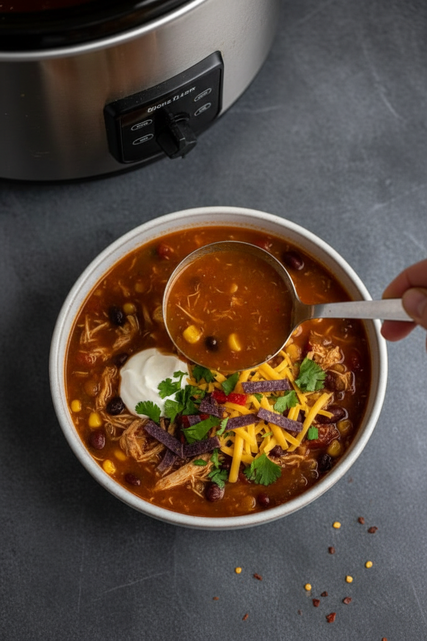 Crock Pot Chicken Taco Soup