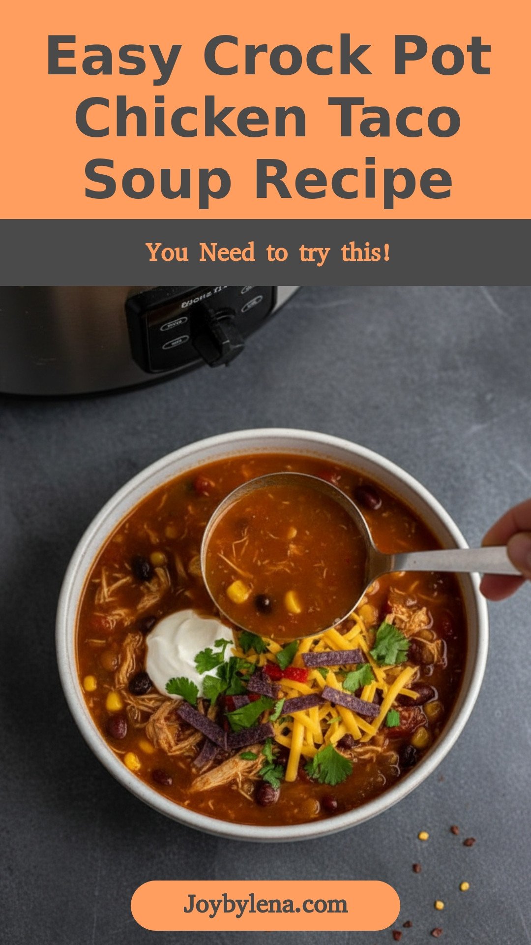 Crock Pot Chicken Taco Soup