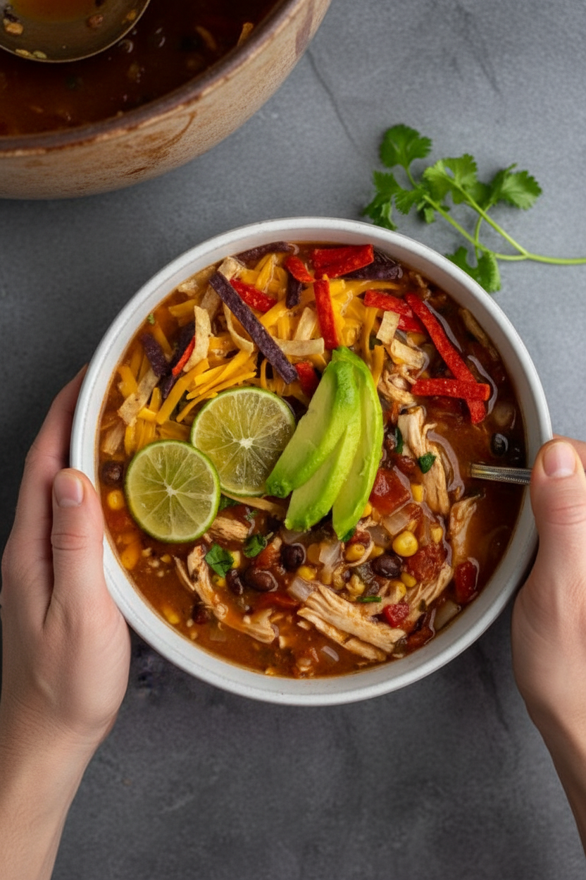 Crock Pot Chicken Tortilla Soup
