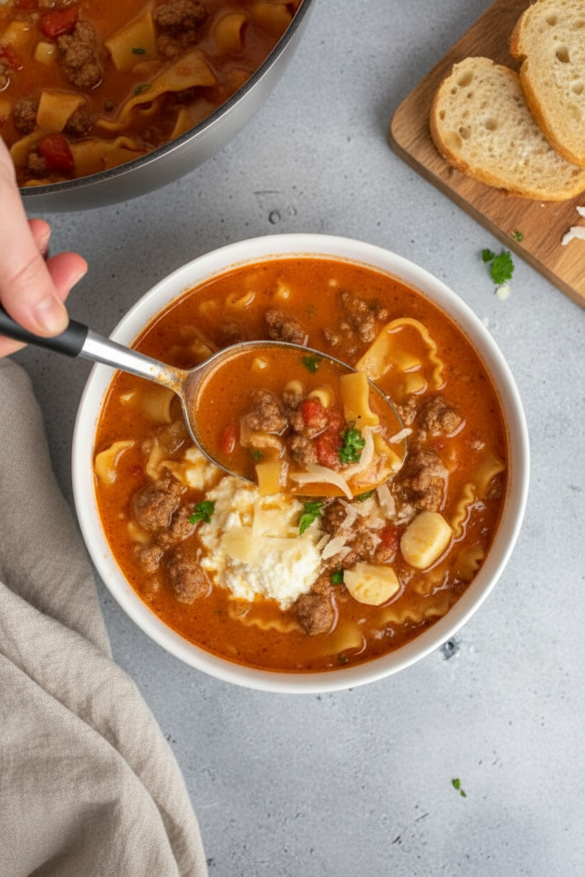 Crockpot Lasagna Soup