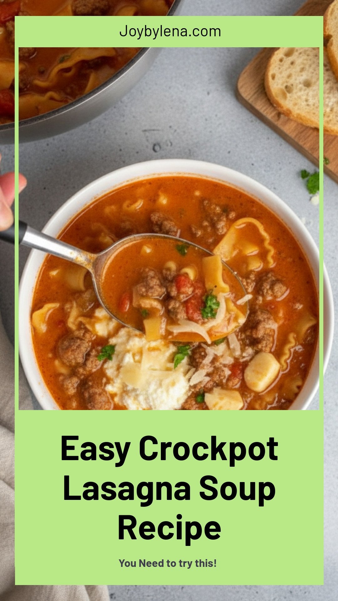 Crockpot Lasagna Soup
