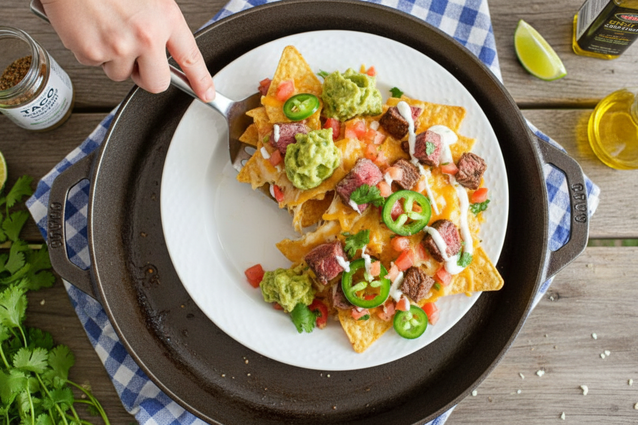 Flank Steak Nachos Recipe for Game Day