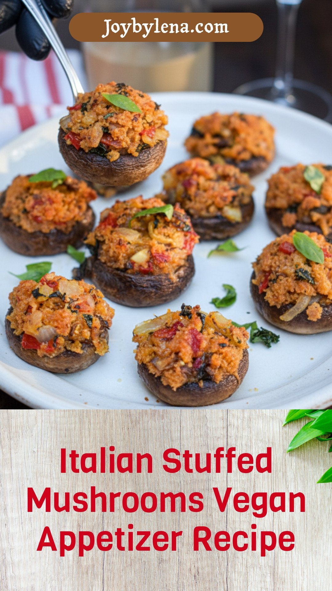Vegan Italian Stuffed Mushrooms