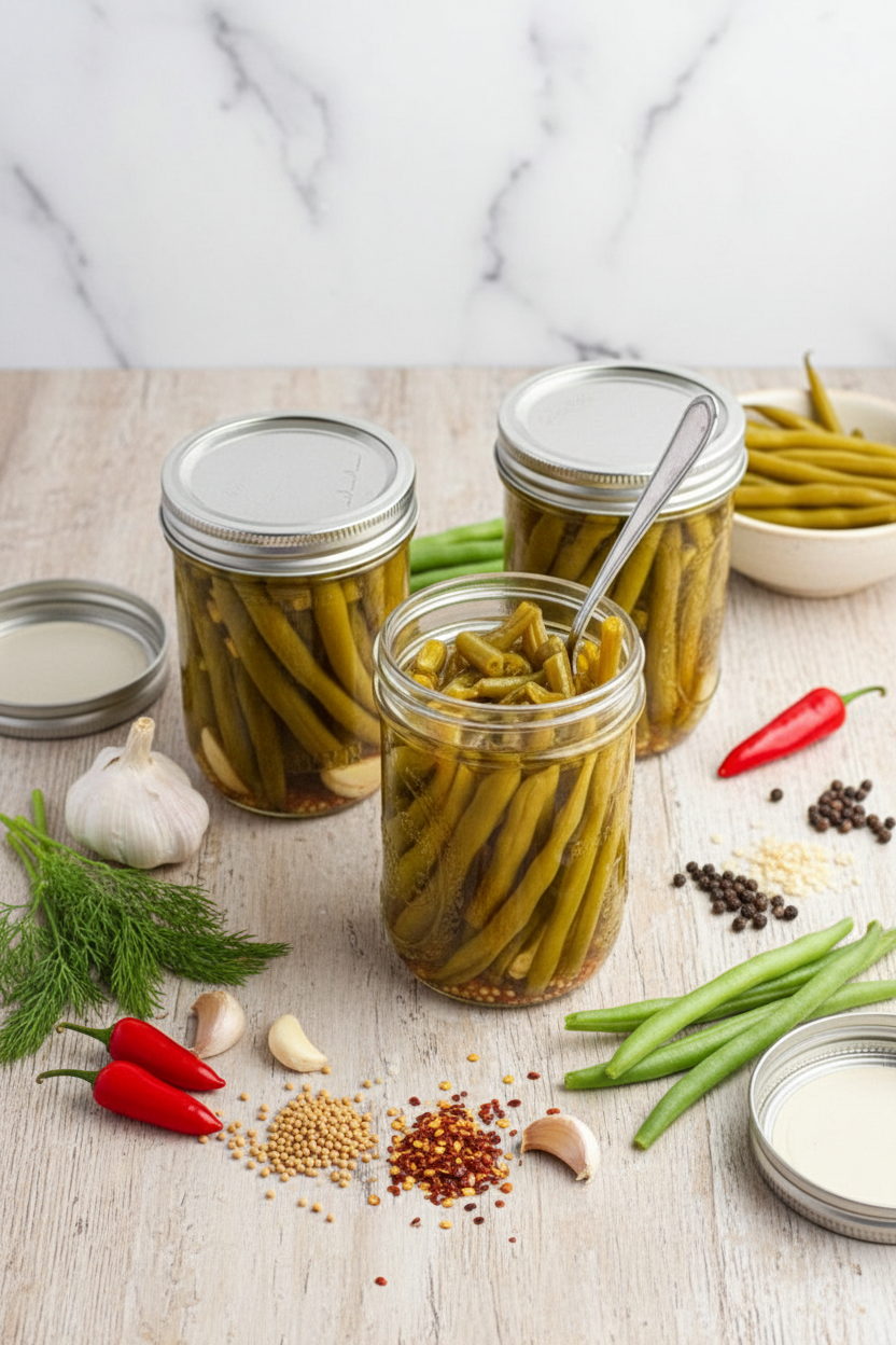 Pickled Green Beans {for canning}