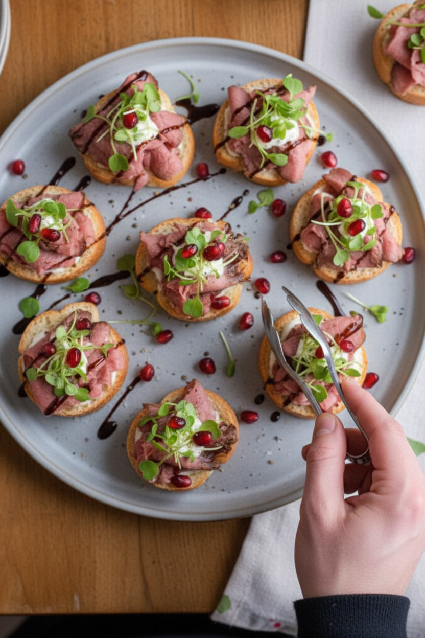 Roast Beef Crostini