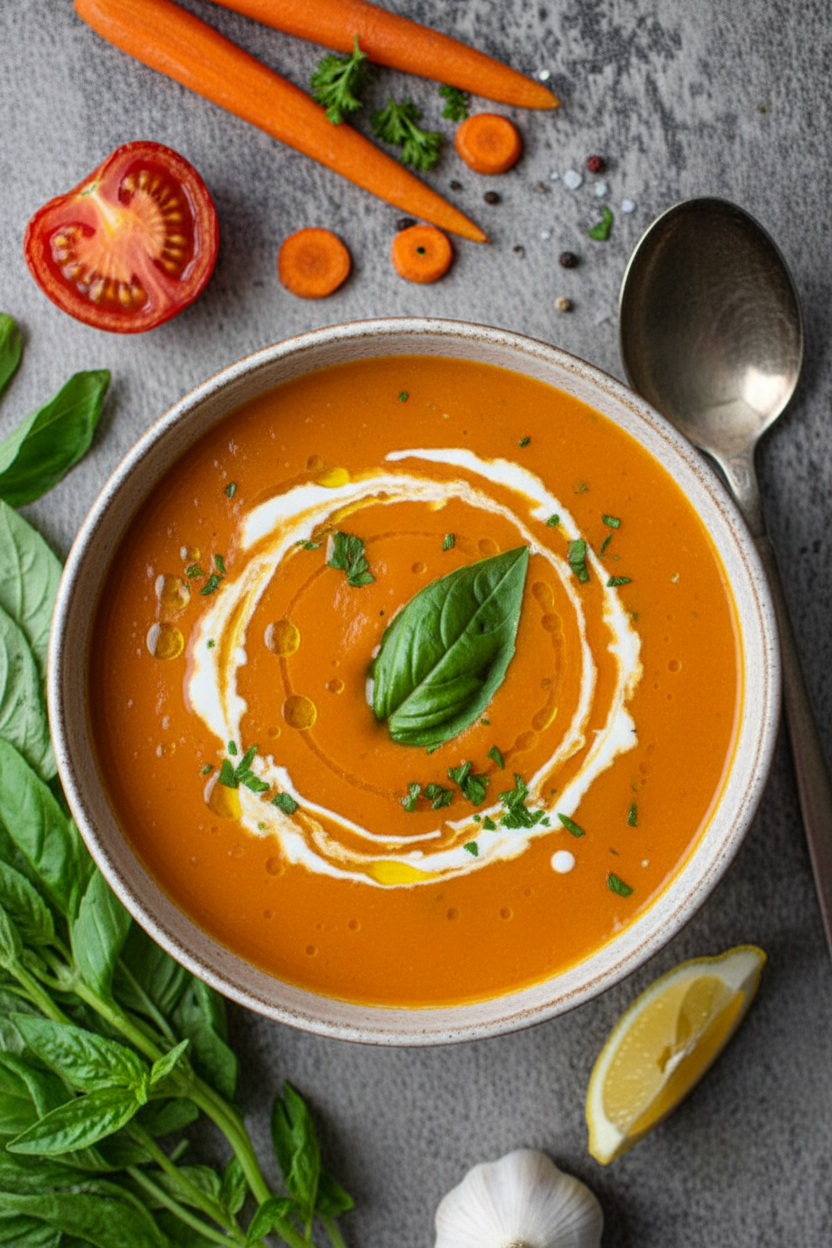 Roasted Tomato Basil Soup