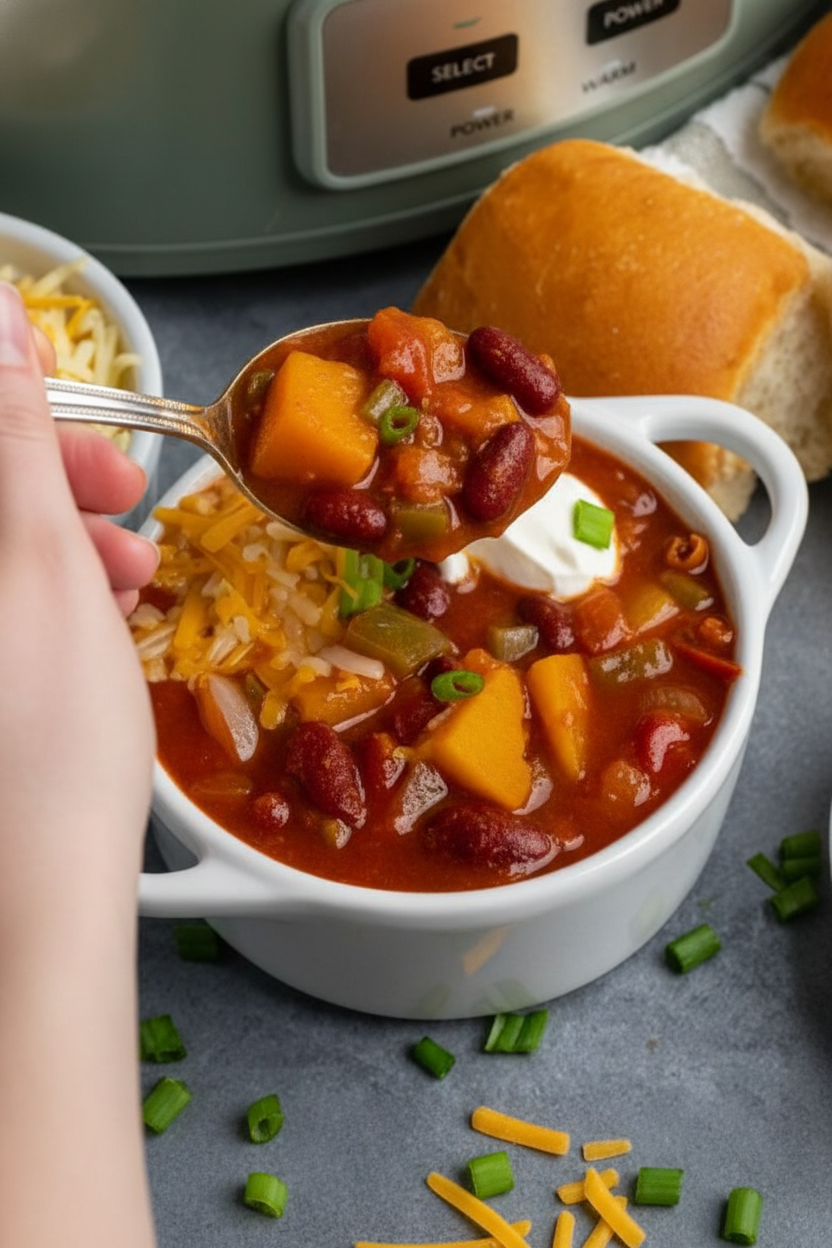 Slow Cooker Butternut Squash Chili