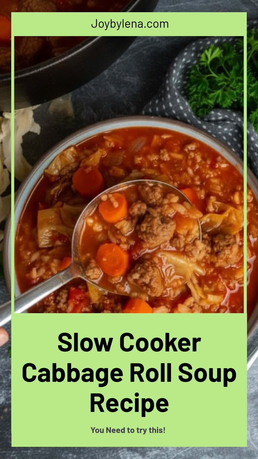Slow Cooker Cabbage Roll Soup