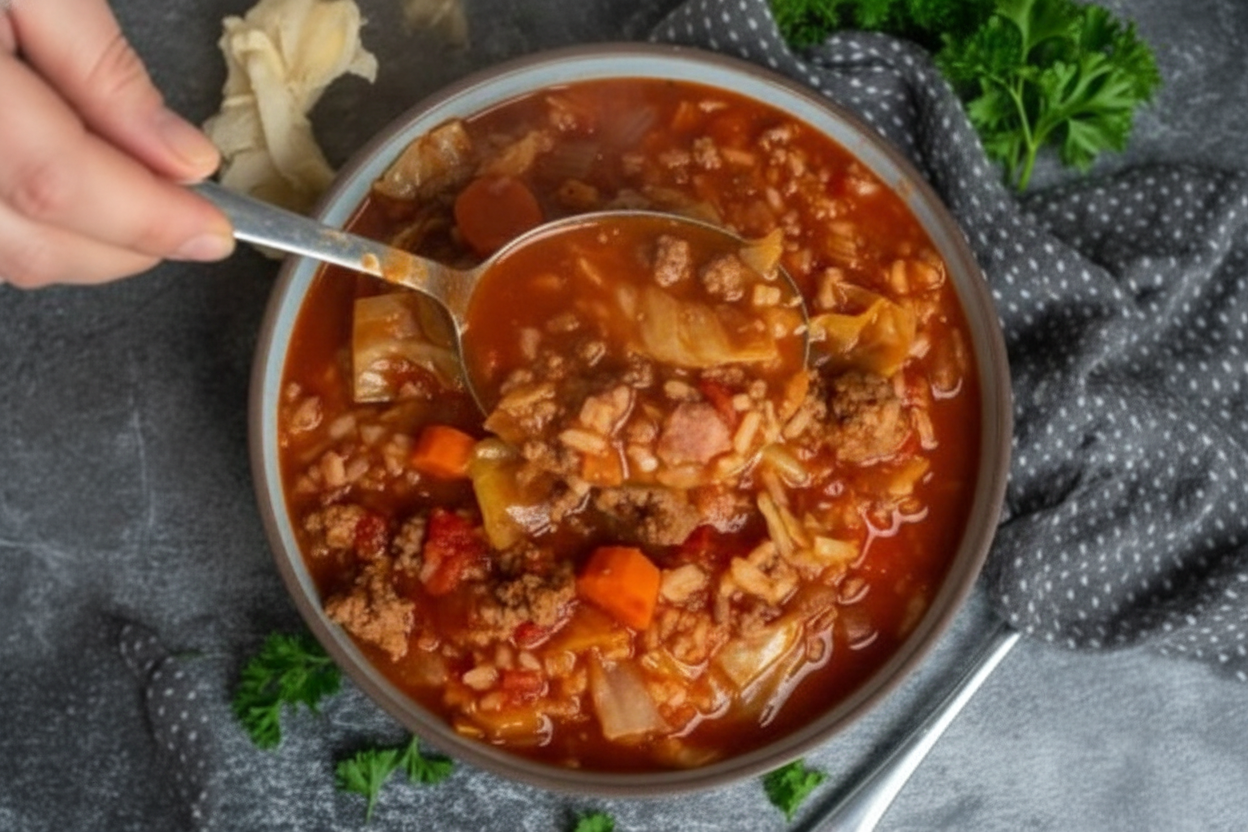Slow Cooker Cabbage Roll Soup Recipe