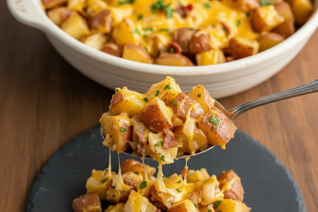 Slow Cooker Cheesy Bacon Ranch Potatoes Recipe