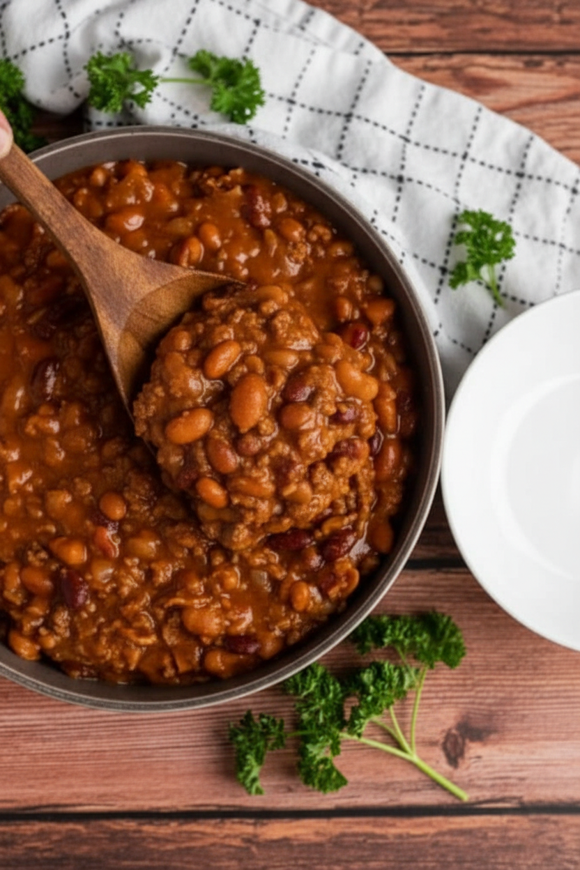Slow Cooker Cowboy Beans