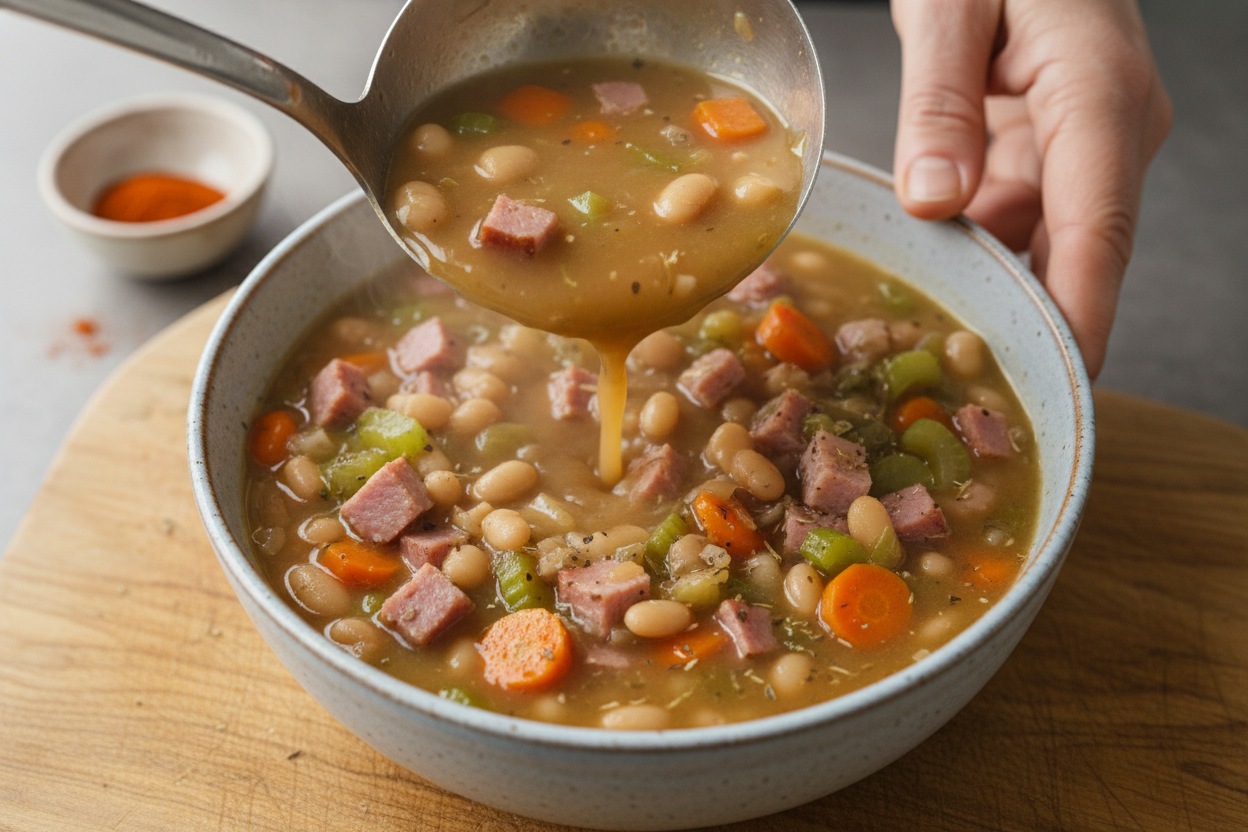 Slow Cooker Ham and Bean Soup Recipe