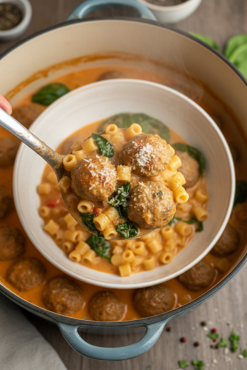 Slow Cooker Meatball Soup