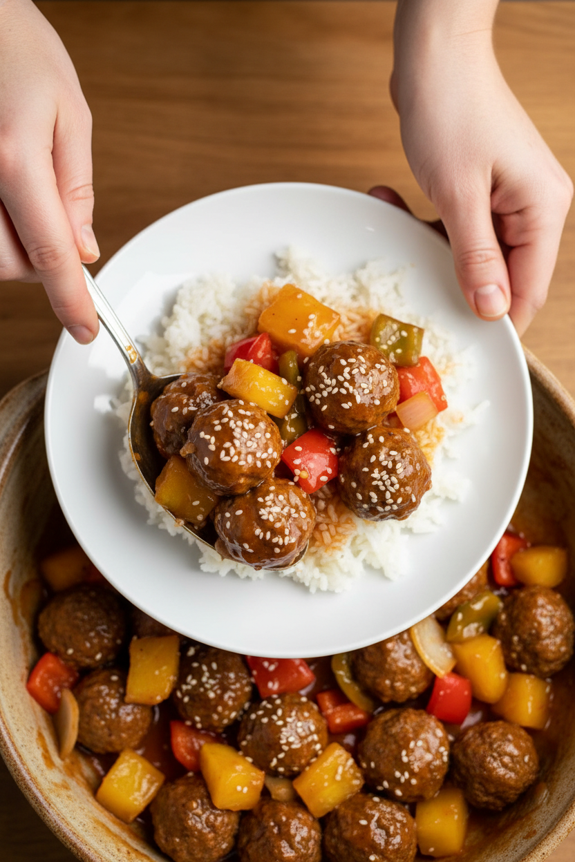 Crock Pot Sweet And Sour Meatballs