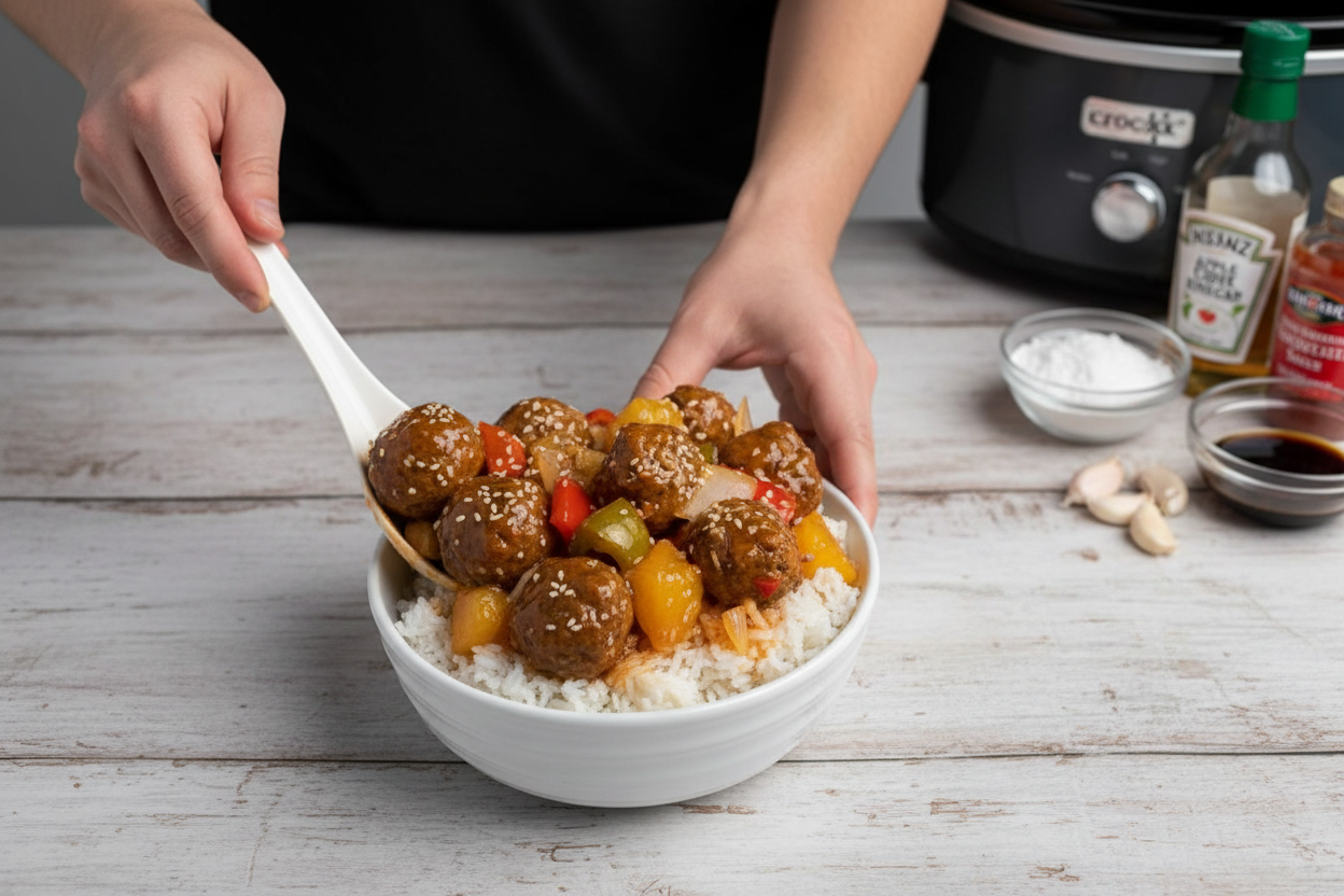 Sweet And Sour Meatballs For The Crock Pot