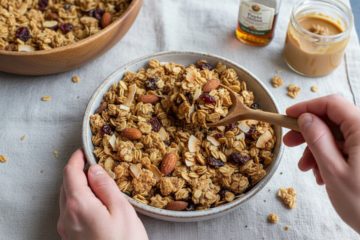 Almond Granola Recipe Healthy Homemade Breakfast