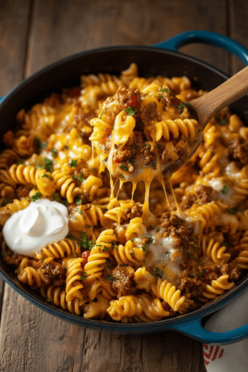 Cheesy Taco Pasta: Quick, Easy Family Favorite Recipe