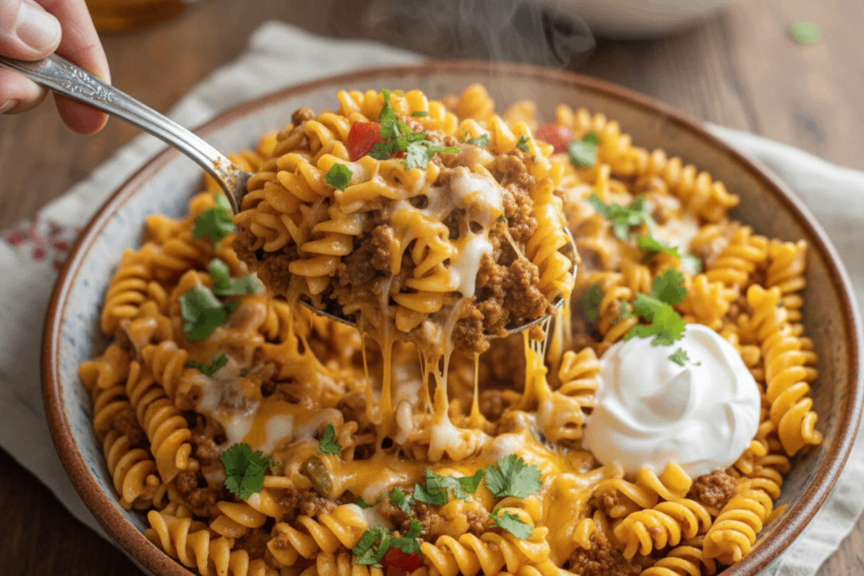 Cheesy Taco Pasta Quick Easy Family Favorite