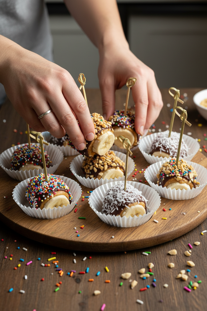Chocolate Dipped Peanut Butter Banana