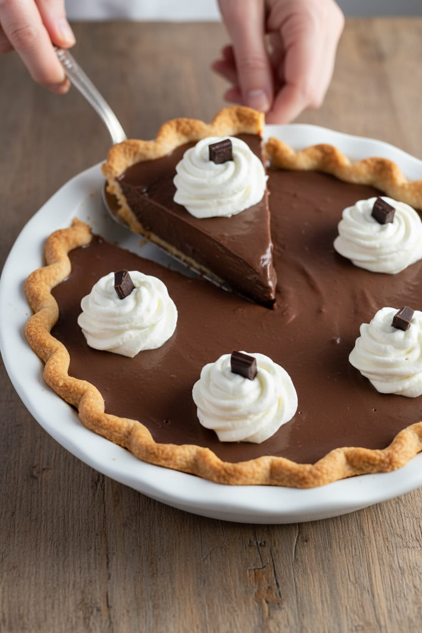Homemade Old-Fashioned Chocolate Pie