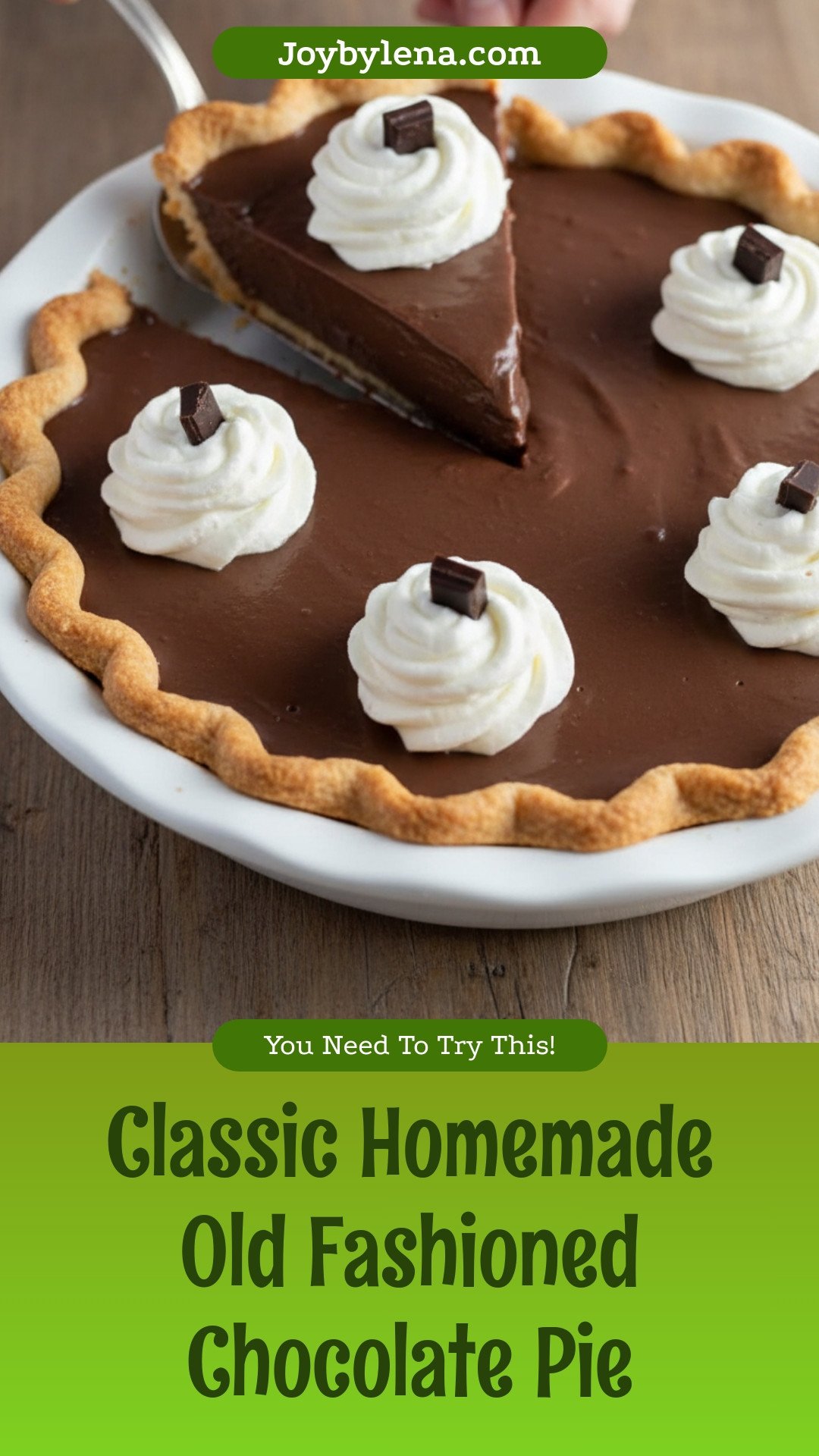 Homemade Old-Fashioned Chocolate Pie