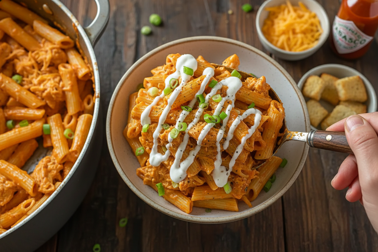 Creamy Buffalo Chicken Pasta Spicy Comfort Food