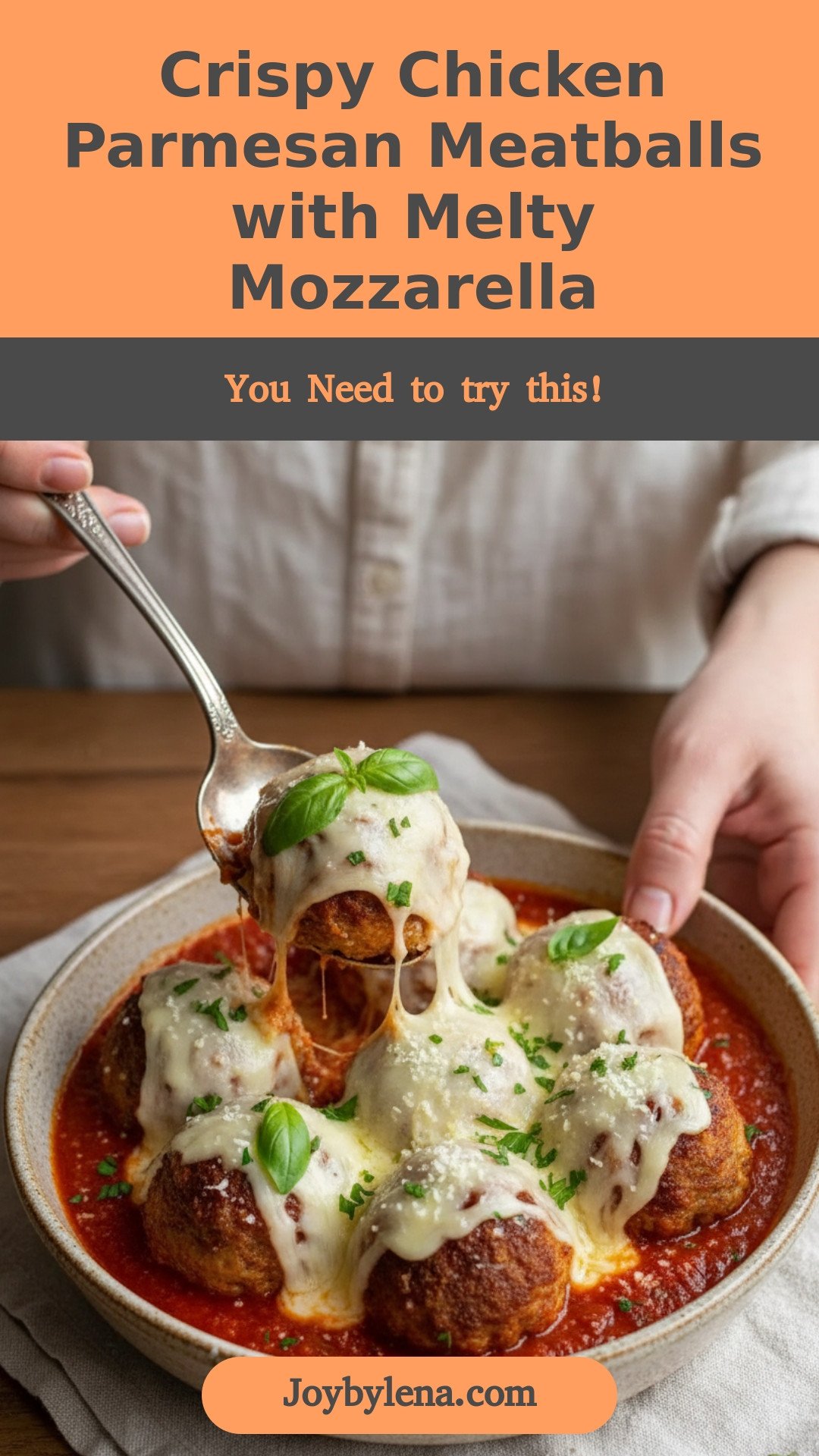Crispy Chicken Parmesan Meatballs Easy Recipe with Melty Mozzarella