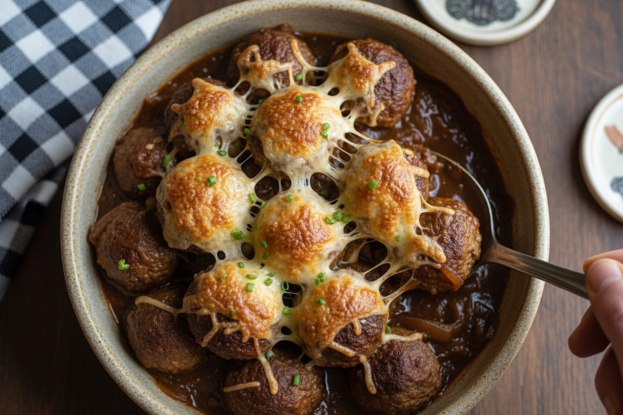 Crock Pot French Onion Meatballs Comfort Food
