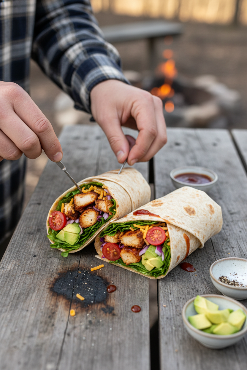 Savoring Honey Bbq Chicken Wraps: Campfire Cooking Made Easy