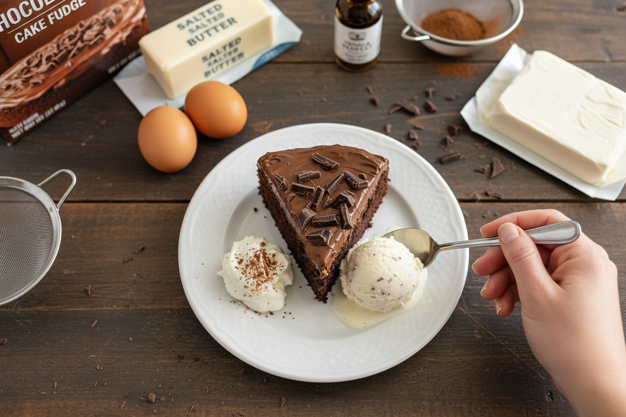 Easy Heavenly Chocolate Gooey Cake Recipe