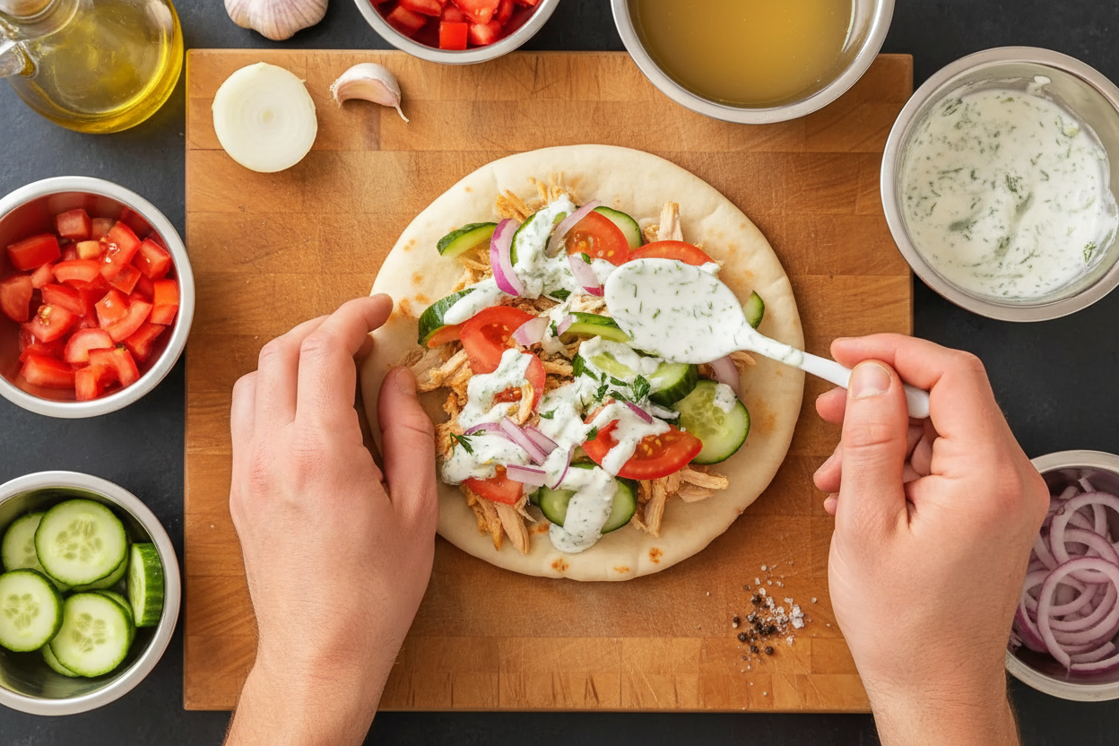 Easy Slow Cooker Chicken Gyros Recipe