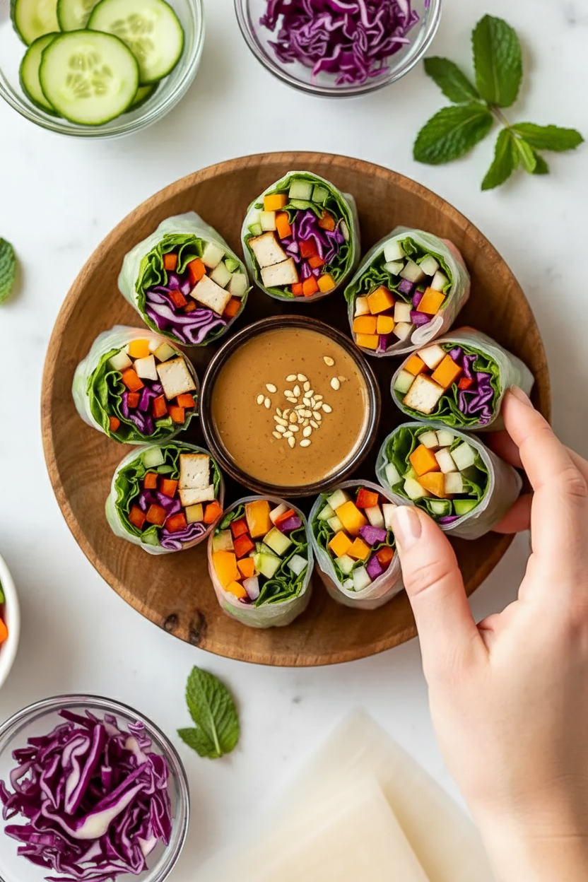 Fresh Vegan Spring Rolls