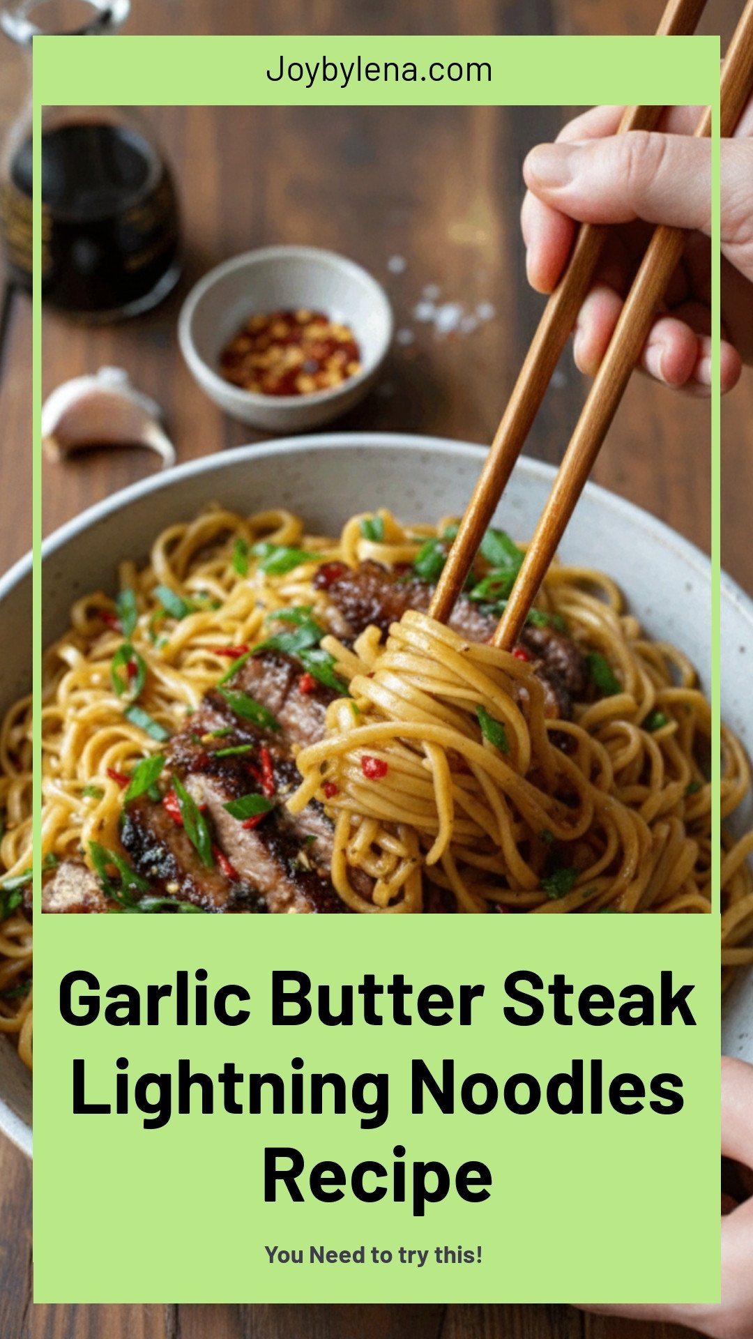 Garlic Butter Steak Lightning Noodles: A Flavorful Delight