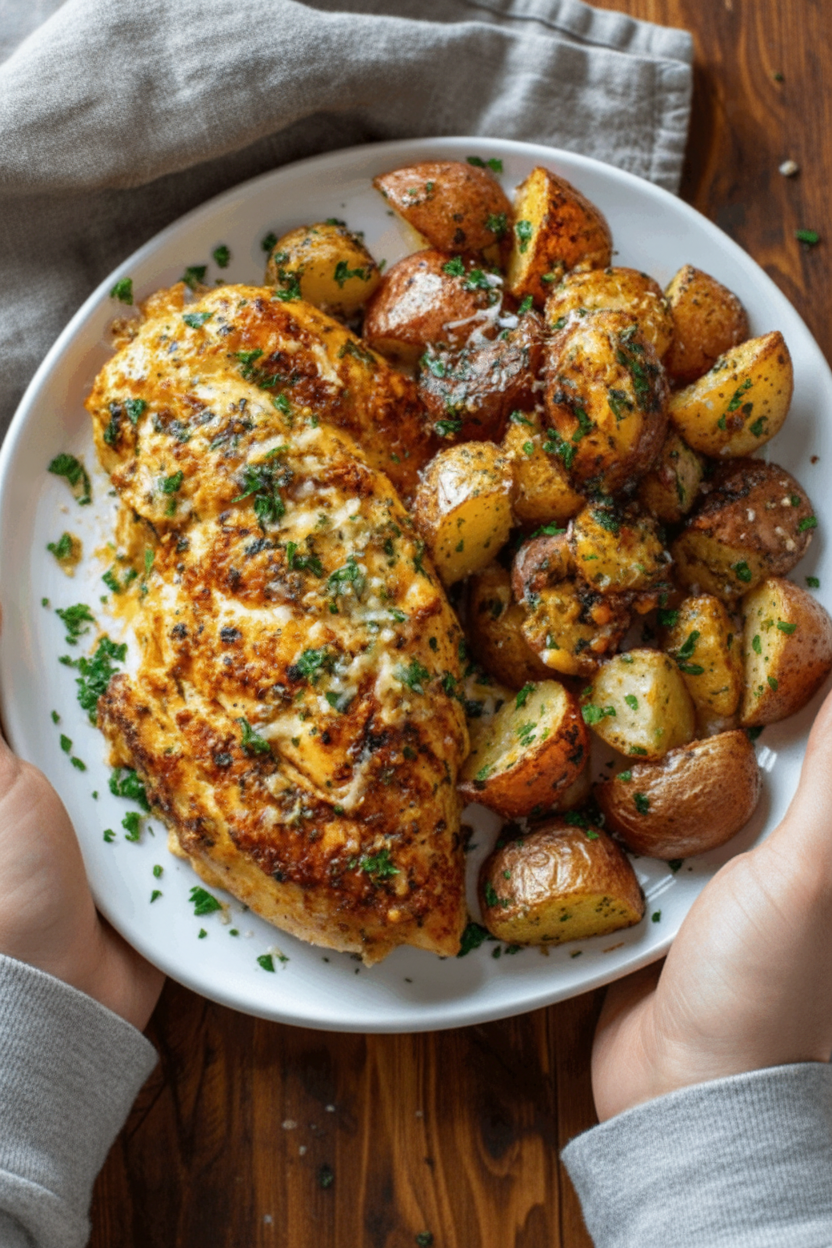 Garlic Parmesan Chicken and Potatoes: A Family Favorite Recipe