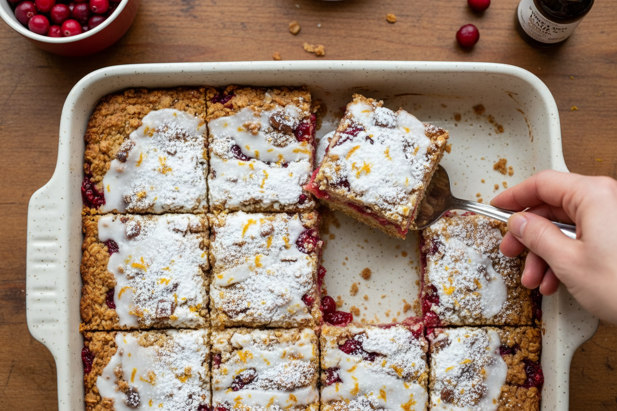 Gluten Free Cranberry Oatmeal Bars Dairy Free Option