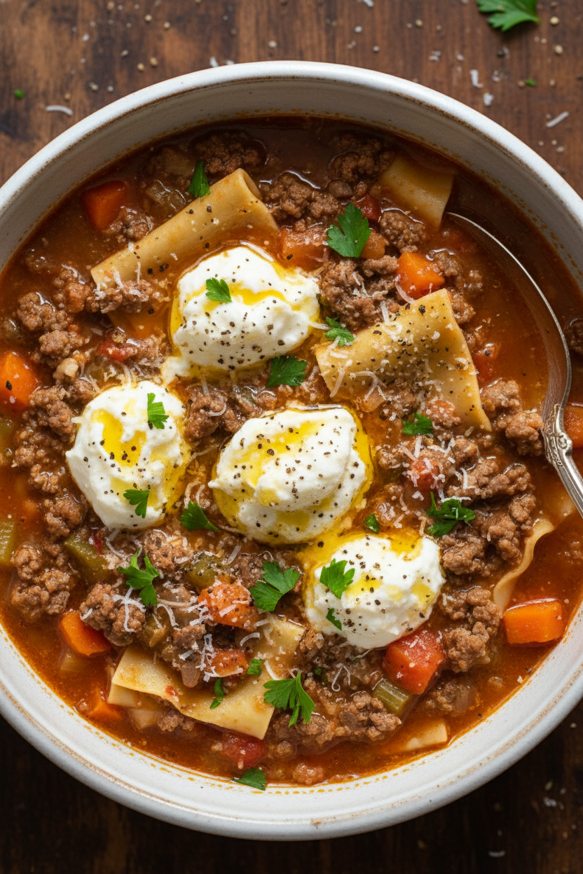 Gluten-Free Lasagne Soup Truffle