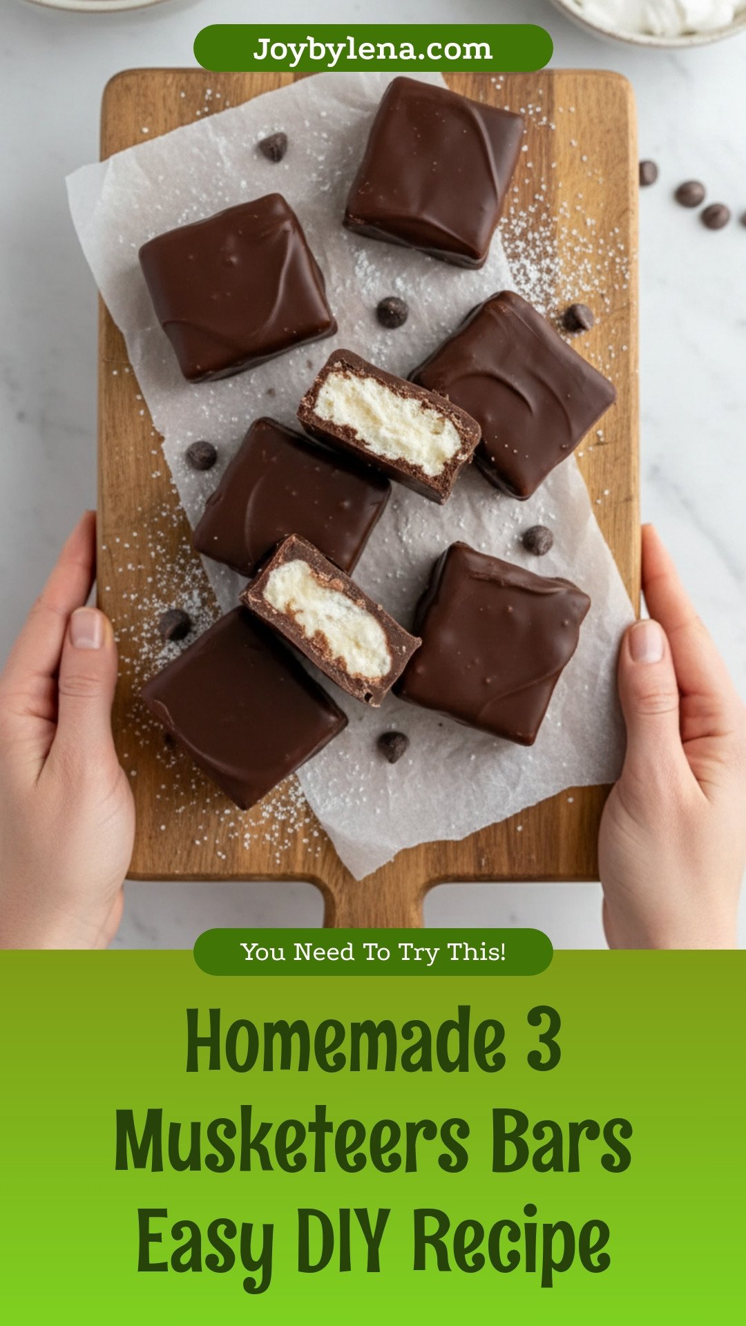 Easy DIY 3 Musketeers Bars