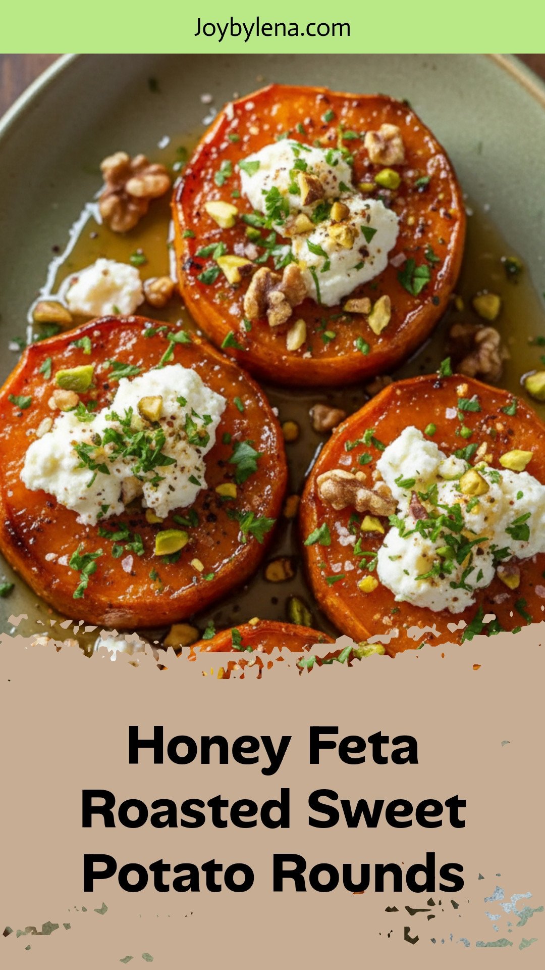 Roasted Sweet Potato Rounds with Honey Feta