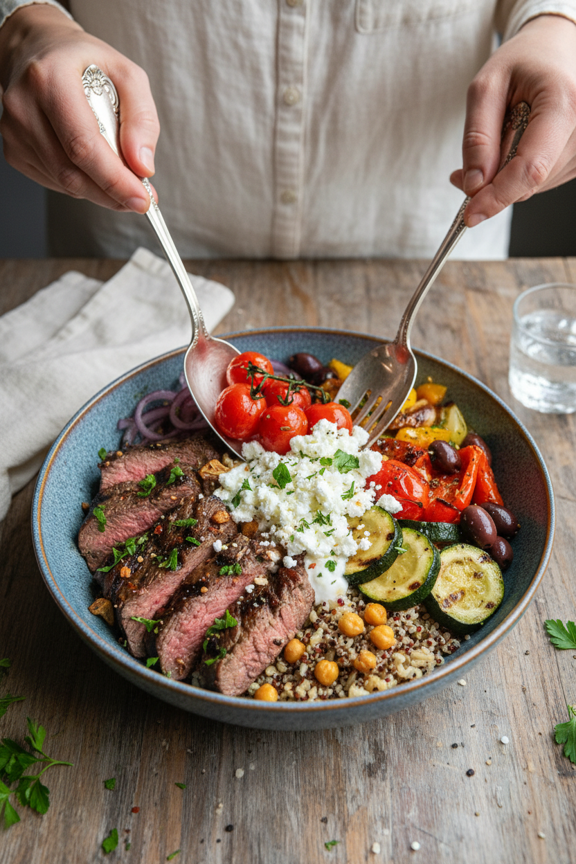 Mediterranean Steak Bowl: A Flavorful Journey to the Heart of Mediterranean Cooking