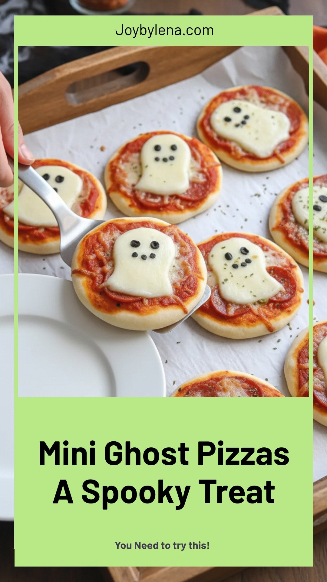Adorable Mini Ghost Pizzas