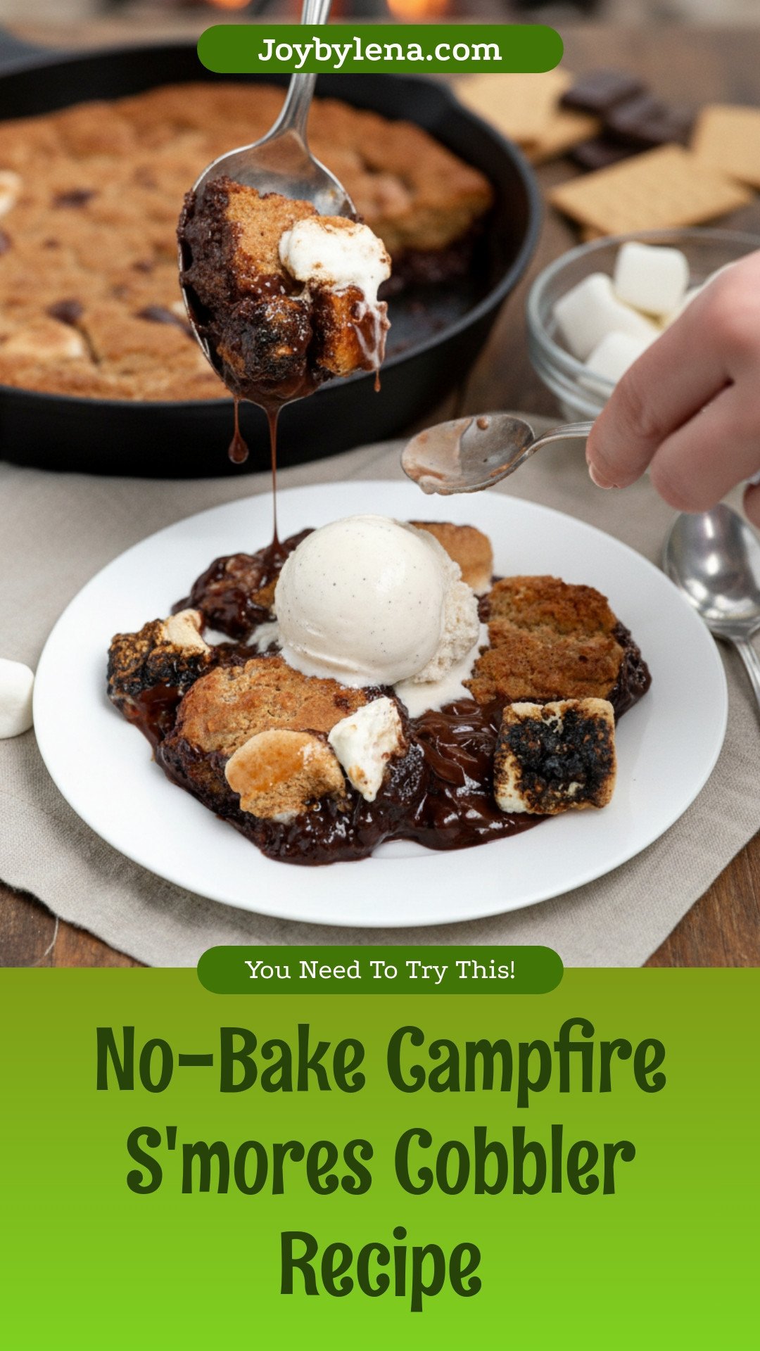 Campfire S’mores Cobbler (No Fire Needed)