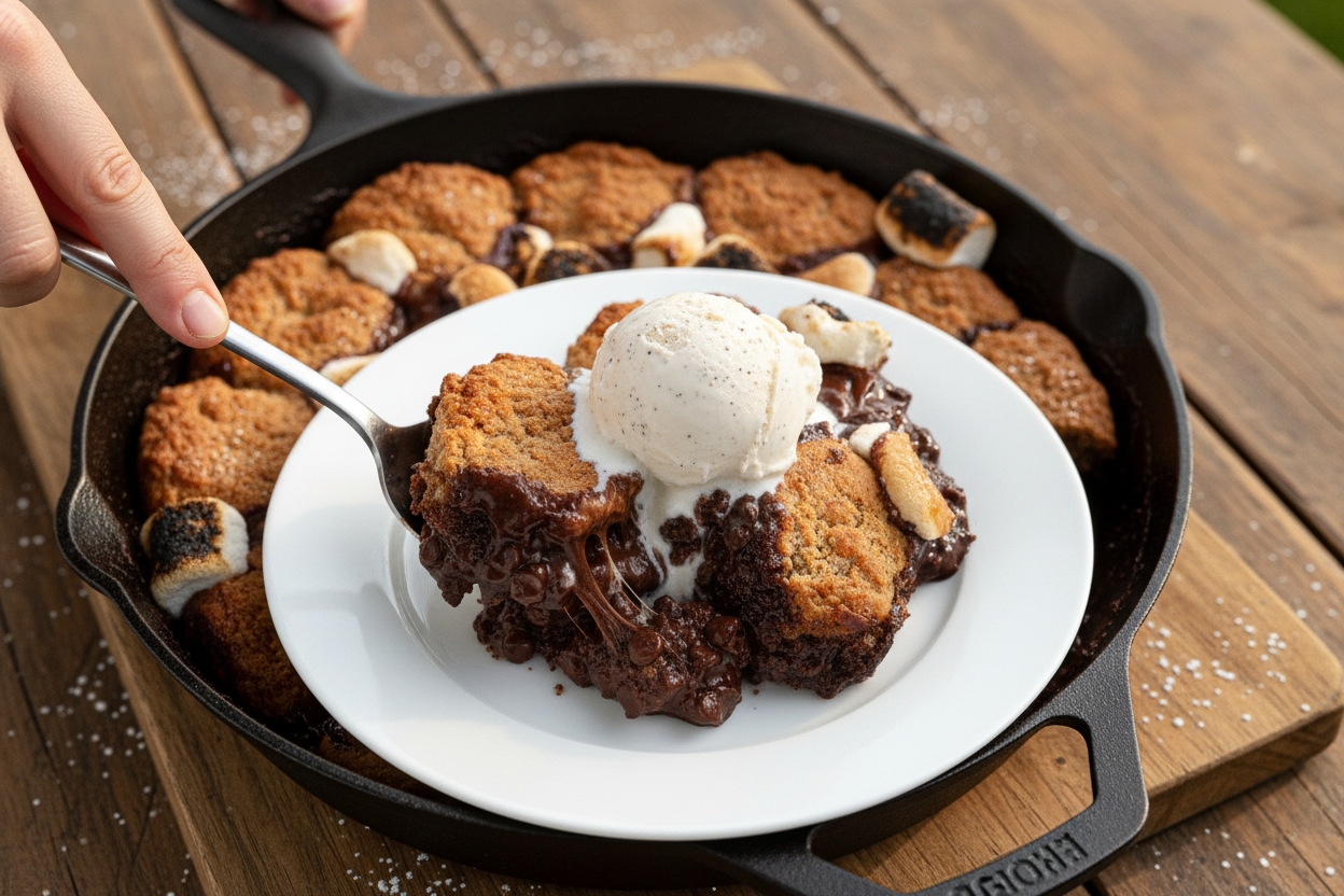 No-Bake Campfire S’mores Cobbler Recipe