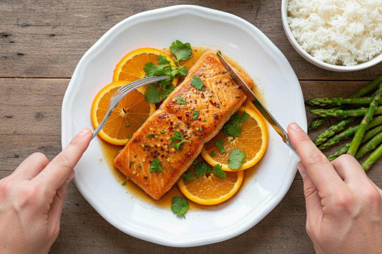 Pan Fried Orange Salmon Healthy Delicious Recipe