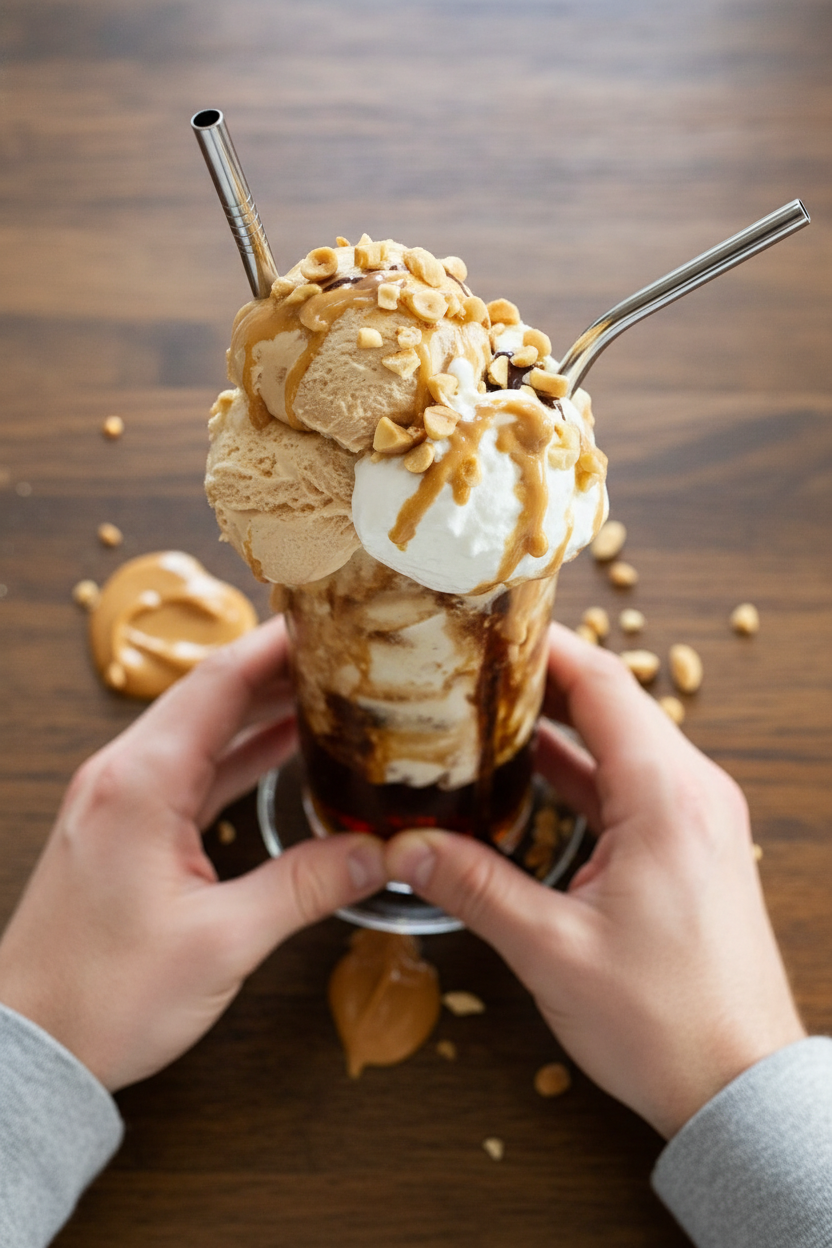 Peanut Butter Bourbon Soda Float