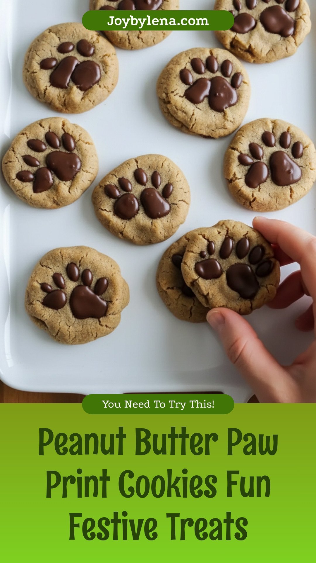 Peanut Butter Paw Print Cookies for Fun and Festive Treats