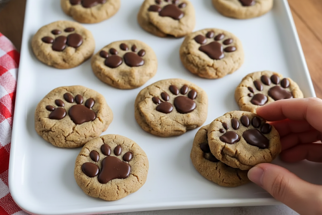 Peanut Butter Paw Print Cookies Fun Festive Treats