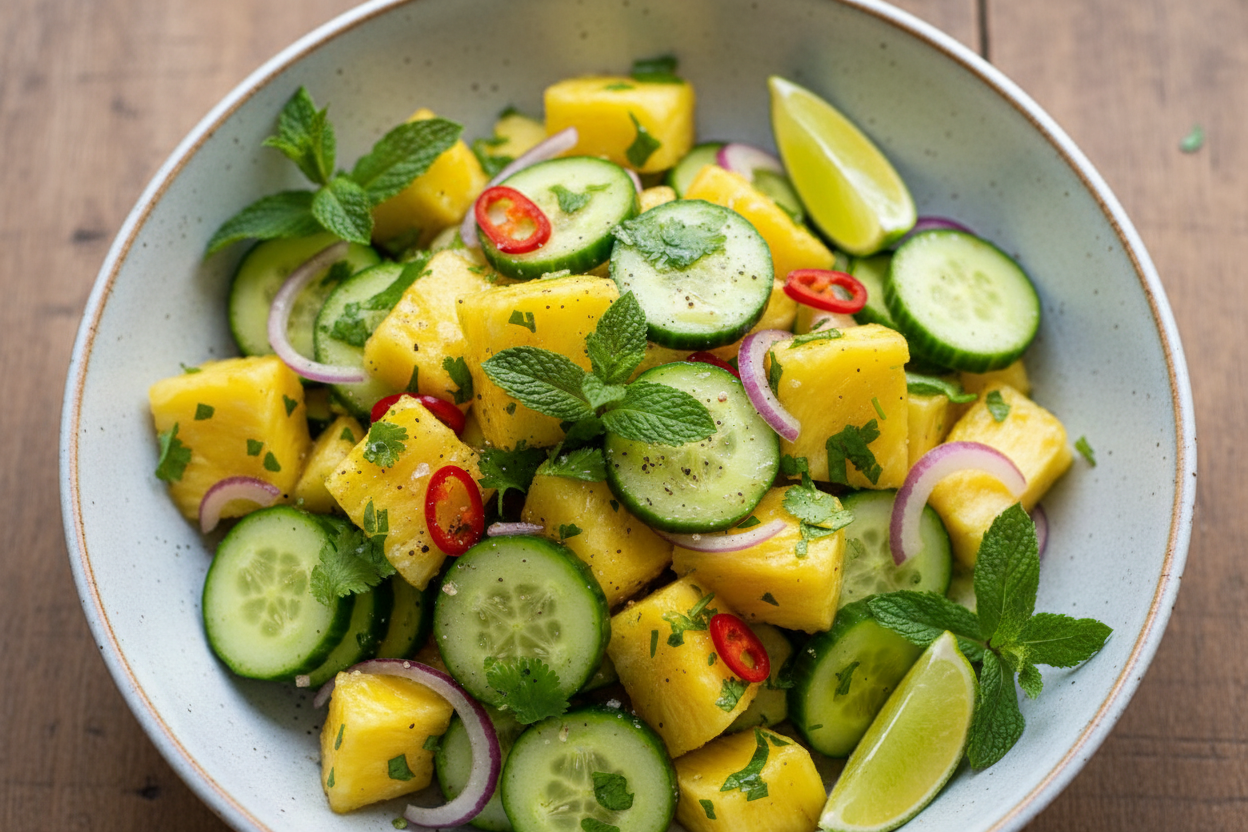 Pineapple Cucumber Salad Summer Delight