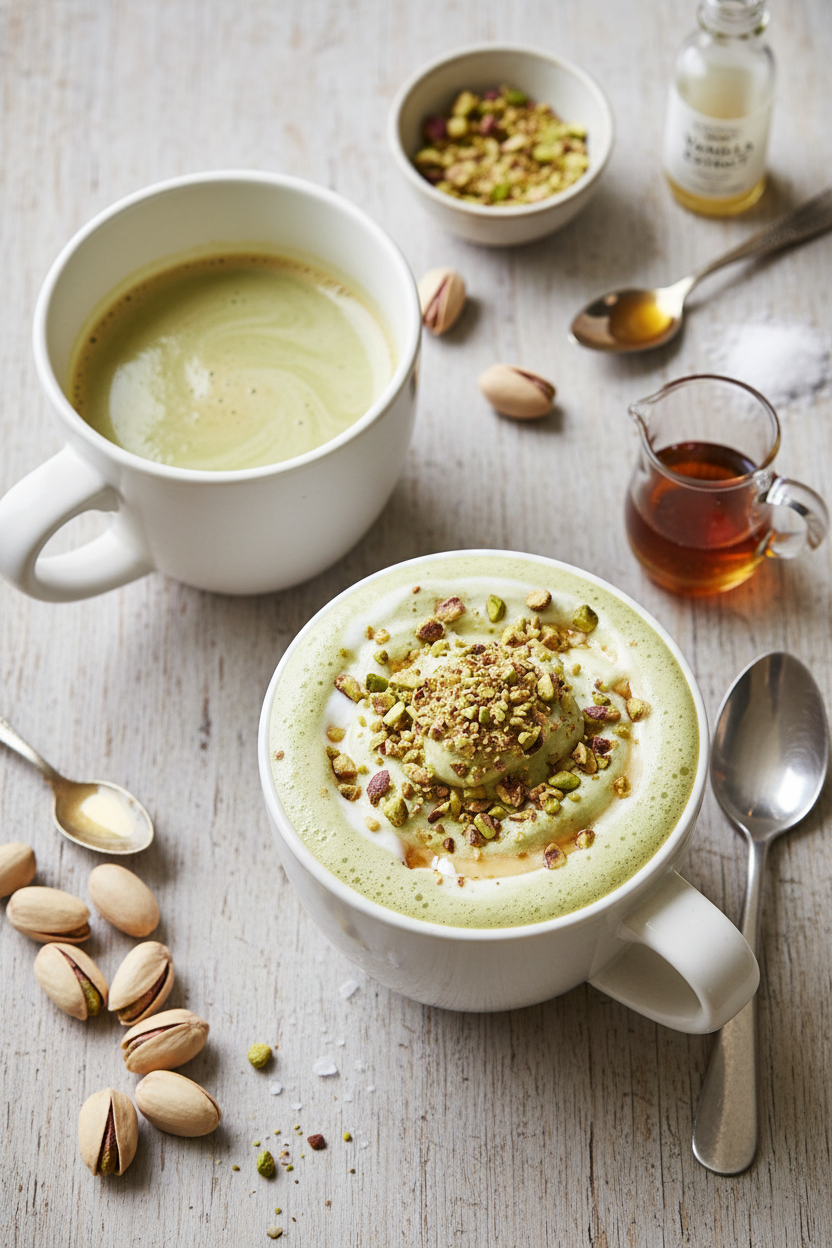 Pistachio Milk Latte Coffee