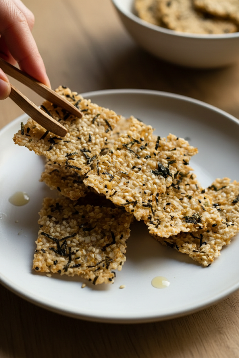 Seaweed Sesame Rice Crisps
