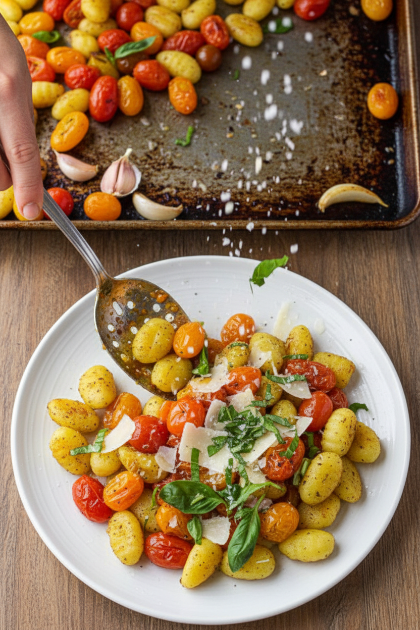Sheet Pan Roasted Tomato Gnocchi
